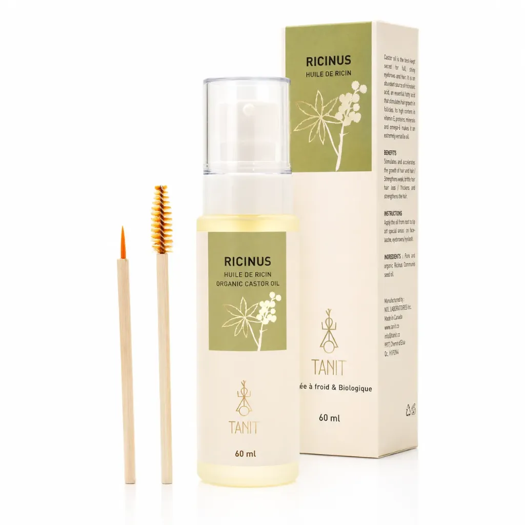 [3A-6] Castor Seed Oil – Pure & Organic Hair & Lash Growth Booster + Bamboo Accessories