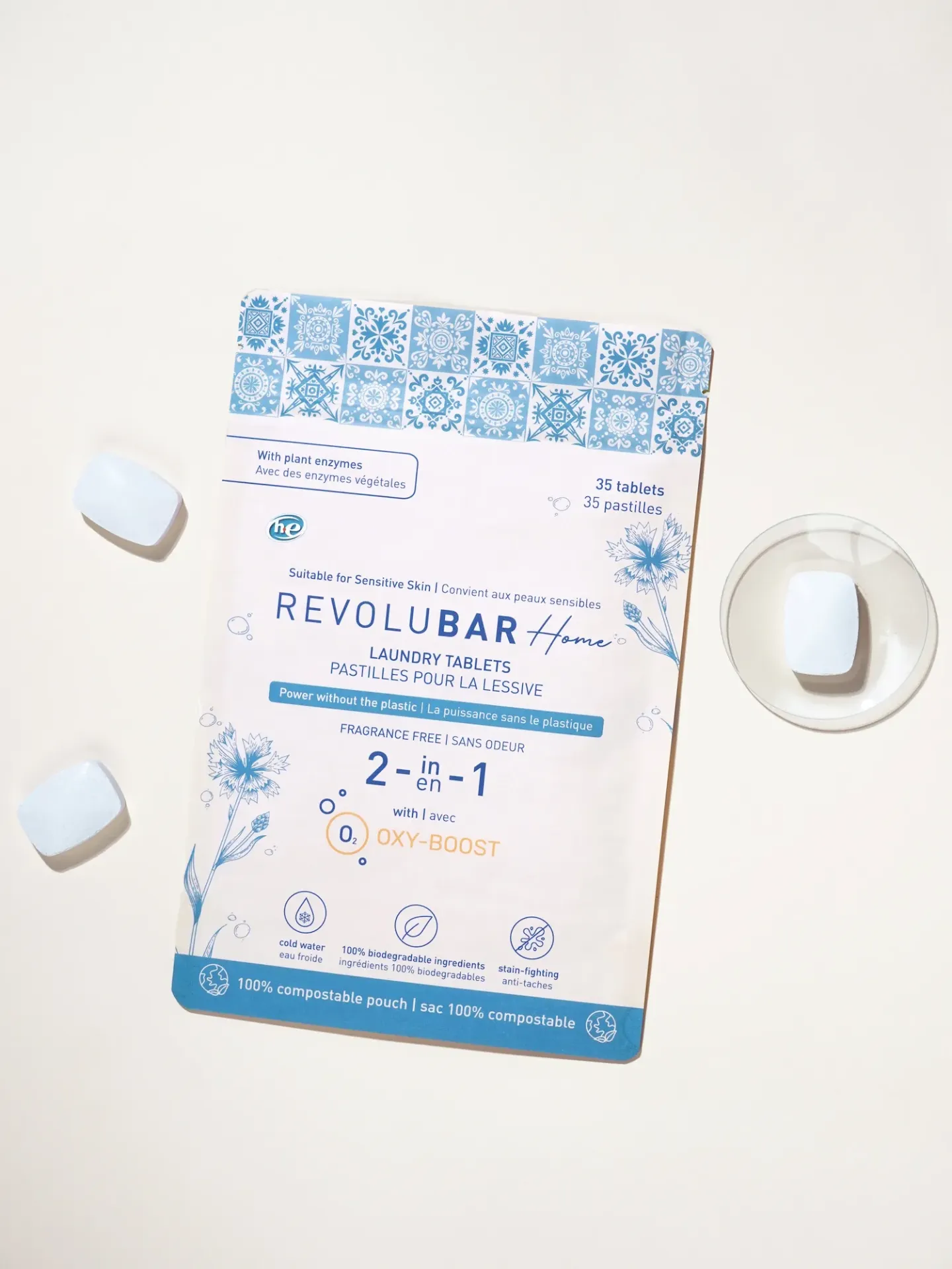[4S-6] Pastille lessive sans emballage (35 unités) – Nettoyage puissant, sans plastique